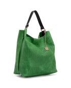 Sebastiana grüne Schultertasche aus Leder - 38x36x14 cm