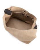 Sebastiana beige leren schoudertas - 38x36x14 cm