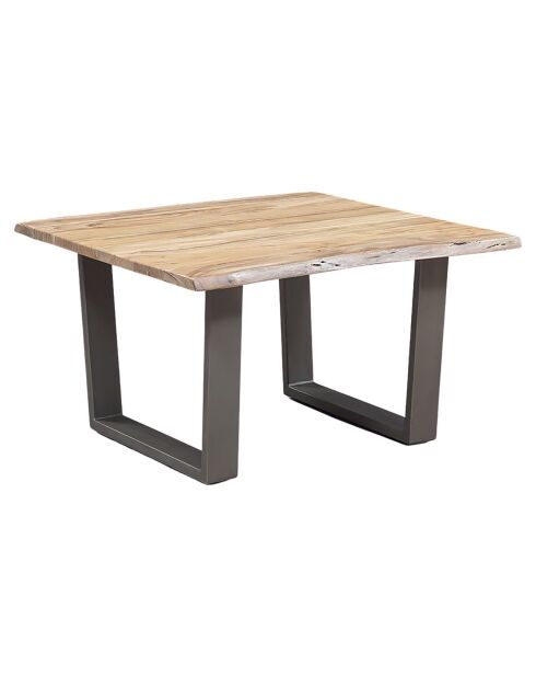 Table basse carrée bois acacia forest brut - 80x80x46 cm