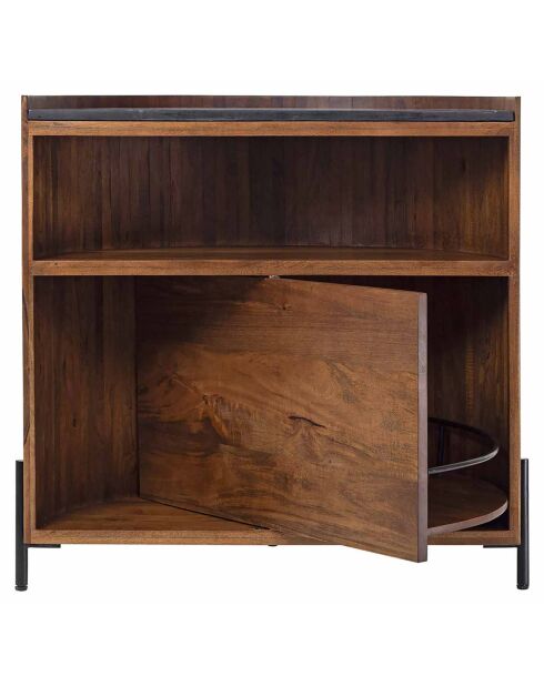 Bar demi lune acacia kfir marron - 100x55x100 cm