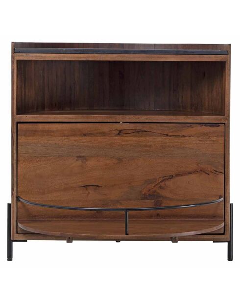 Bar demi lune acacia kfir marron - 100x55x100 cm