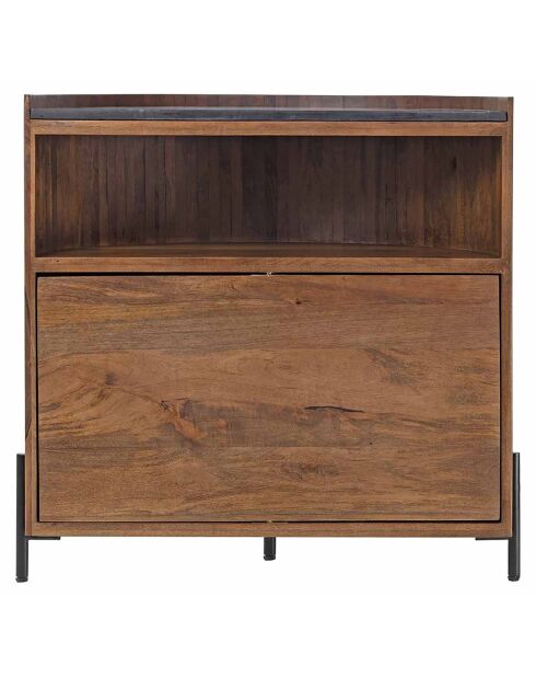 Bar demi lune acacia kfir marron - 100x55x100 cm
