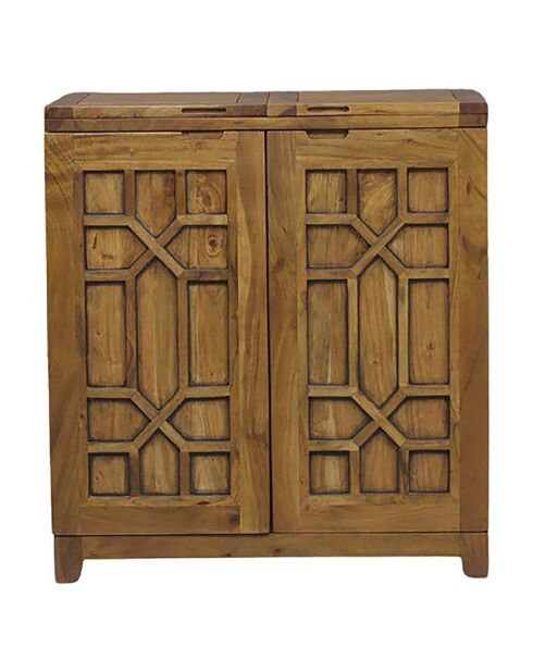 Bar pliant arabesque bois exotique acacia punjab marron - 90x46x99 cm