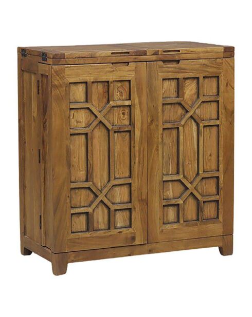 Bar pliant arabesque bois exotique acacia punjab marron - 90x46x99 cm