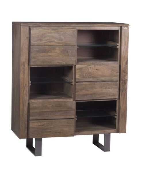Meuble haut manguier new york vintage marron - 120x45x140 cm