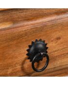 Bureau 2 tiroirs acacia tyria marron - 140x75x76 cm