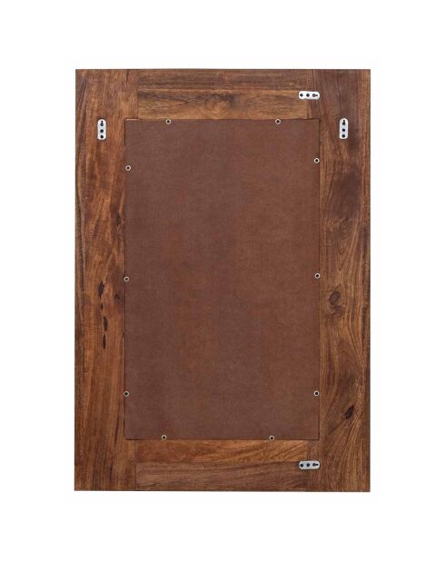 Miroir peau de vache bois sculpté manguier terranova marron - 100x4x70 cm