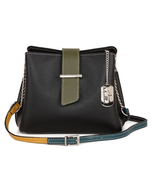 Ciosa Schultertasche aus schwarzem Leder - 22x17x10 cm