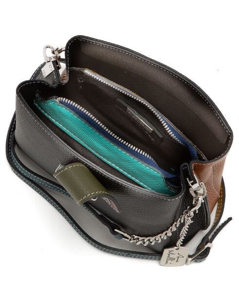 Ciosa Schultertasche aus schwarzem Leder - 22x17x10 cm