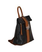 Sac à dos en Cuir Azalea noir - 30x31x11 cm