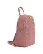 Sac à dos en Cuir Zeolla rose - 22x29x11 cm