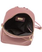 Sac à dos en Cuir Zeolla rose - 22x29x11 cm