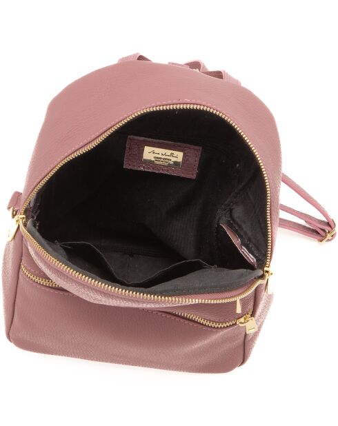 Sac à dos en Cuir Zeolla rose - 22x29x11 cm