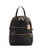 Sac à dos en Cuir Zeolla noir - 22x29x11 cm