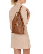 Sac à dos en Cuir Renata cognac - 24.5x30x7 cm