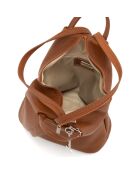 Sac à dos en Cuir Renata cognac - 24.5x30x7 cm