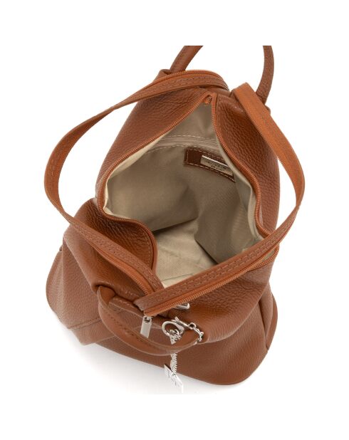 Sac à dos en Cuir Renata cognac - 24.5x30x7 cm