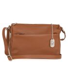 Orlanda cognac leren schoudertas - 29x23x12 cm