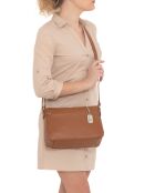 Orlanda cognac leren schoudertas - 29x23x12 cm