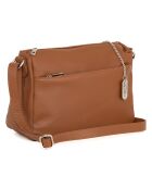 Orlanda cognac leren schoudertas - 29x23x12 cm