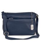 Orlanda Schultertasche aus Leder, 29 x 23 x 12 cm, Marineblau