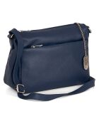 Orlanda Schultertasche aus Leder, 29 x 23 x 12 cm, Marineblau