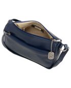 Orlanda Schultertasche aus Leder, 29 x 23 x 12 cm, Marineblau