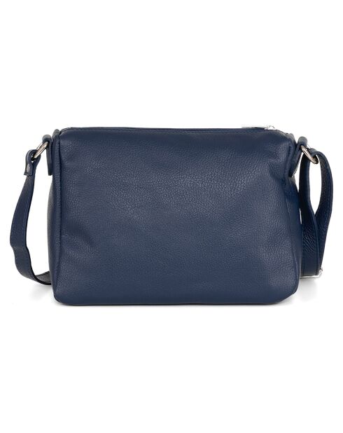 Orlanda Schultertasche aus Leder, 29 x 23 x 12 cm, Marineblau