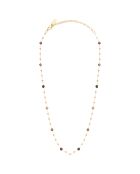 Collier en plaqué Or jaune & Rhodochrosite rose