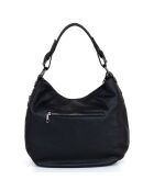 Bandolera Paolanna de piel negra - 34x32x14 cm