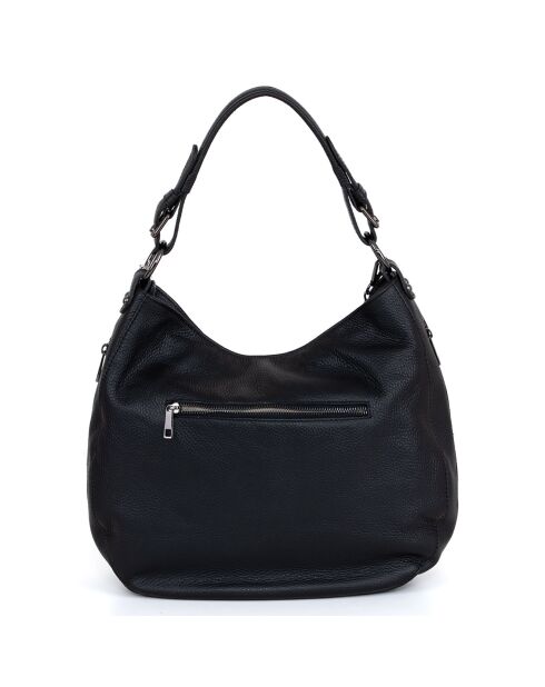 Bandolera Paolanna de piel negra - 34x32x14 cm