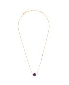 Collier en plaqué Or jaune & Améthyste violet