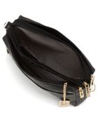Luigina Schultertasche aus schwarzem Leder - 28x19x7 cm