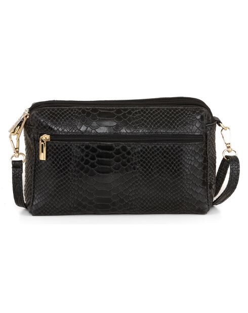 Luigina Schultertasche aus schwarzem Leder - 28x19x7 cm