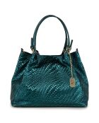 Groene Eloisa leren handtas - 38x28x16 cm