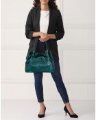 Groene Eloisa leren handtas - 38x28x16 cm