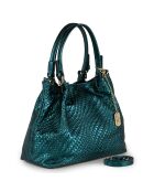 Groene Eloisa leren handtas - 38x28x16 cm