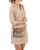 Borsa a tracolla Beverly in pelle color bronzo - 22x18x2 cm