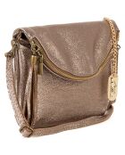 Borsa a tracolla Beverly in pelle color bronzo - 22x18x2 cm