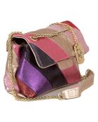 Bandolera Bettina de piel rosa - 22x19x8 cm