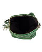 Alice groene leren schoudertas - 22x18x2 cm