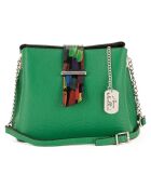 Anna Morellini grüne Schultertasche aus Leder - 22x17x10 cm