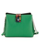 Anna Morellini grüne Schultertasche aus Leder - 22x17x10 cm