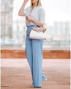 Borsa Anna in pelle bianca - 30x20x9 cm