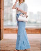 Borsa Anna in pelle bianca - 30x20x9 cm