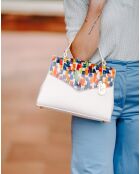 Borsa Anna in pelle bianca - 30x20x9 cm