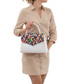 Borsa Anna in pelle bianca - 30x20x9 cm