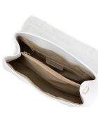 Borsa Anna in pelle bianca - 30x20x9 cm