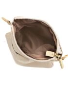 Erica beige leren schoudertas - 14x21x1 cm