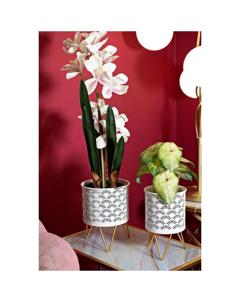 2 Vases Carly dorés - 17x17x21 cm